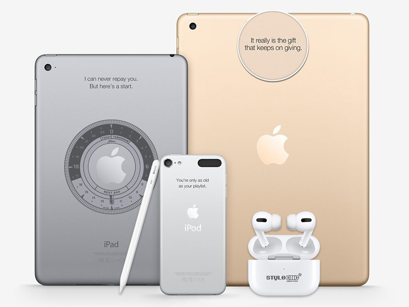 Laser Engraved iPad, iPod, Airpods, and Apple Pencil